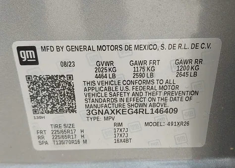 3GNAXKEG4RL146409